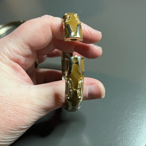 Bundle of Two Black & Golden Yellow Clamp Bracelets - Picture 3 of 6